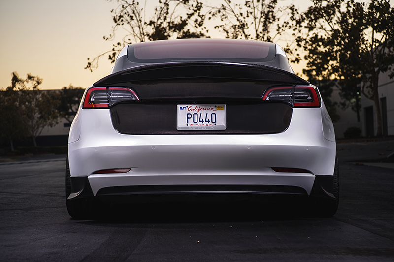 Carbon Fiber Rear Spoiler For Tesla Model 3 - Maier Electric Vehicles